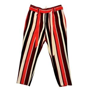 EXPRESS HIGH RISE ANKLE LENGTH STRIPED DRESS PANTS SIZE 12R
